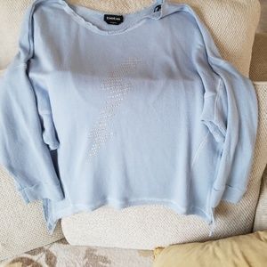 NWOT Bebe blue top sweater